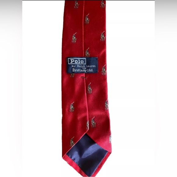 Polo Ralph Lauren Silk All Over Pony Mens Tie 58” L  3” W - Picture 2 of 2